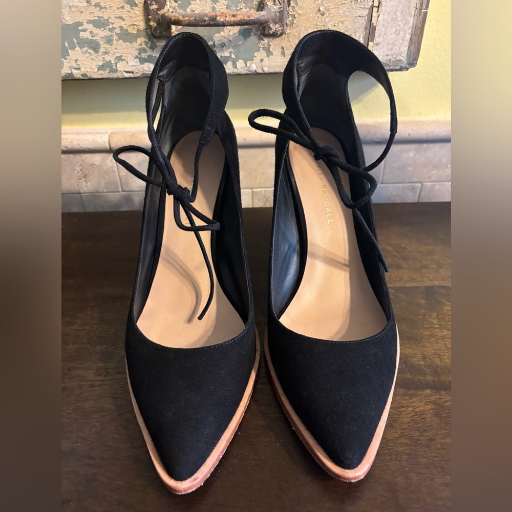 Loeffler Randall Rita Suede Black Heel Pumps
